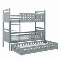 ŁÓŻKO PIĘTROWE 3- osobowe Oliwia 90x190