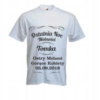 ŚMIESZNA KOSZULKA na wieczór KAWALERSKI z imieniem