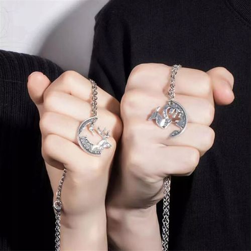 Naszyjnik PRZYJAŹŃI i Miłości komplet Jeleń Łania Dla Myśliwego Dla Niego na Arena.pl