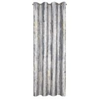 Zasłona na przelotkach z welwetu metaliczny nadruk GRACE 140X250 szara