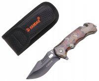 NÓŻ MYŚLIWSKI Scyzoryk 3w1 Składany Turystyczny Z Pokrowcem N612