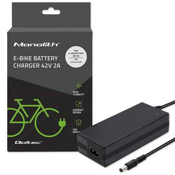 Qoltec Ładowarka do baterii roweru elektrycznego 36V 42V 2A 5.5*2.1 zdjęcie 1