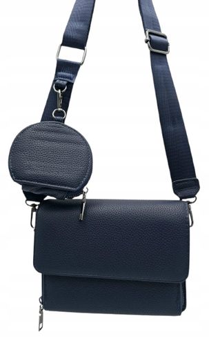 Victoria J. - torebka listonoszka portfelik pasek BOHO granatowy VJ-938 na Arena.pl