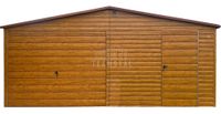 Garaż blaszany 6,2x6m brama uchylna drzwi drewnopodobny  TS1117