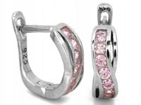 Kolczyki Srebrne 925 Dla Dziewczynki Waga 1.04g Wys. 9.9mm Szer. 3.2mm