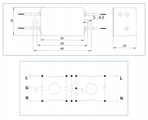 Filtr przeciwzakłóceniowy EMI RFI sieciowy 10A 230V jednofazowy na Arena.pl