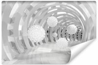 Fototapeta Do Salonu Abstrakcyjny TUNEL Kule Efekt 3D 300cm x 210cm