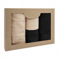 Ręcznik D Bawełna 100% Solano Cappuccino Czarny (P) 2x50x902x70x140 kpl.