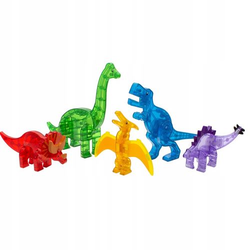 MAGNA TILES Zestaw Dino Klocki Magnetyczne Dinozaury 5 elementów na Arena.pl