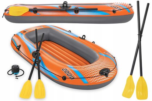 wytrzymały PONTON KONDOR Elite Bestway 196 cm do pływania WIOSŁA pompka na Arena.pl