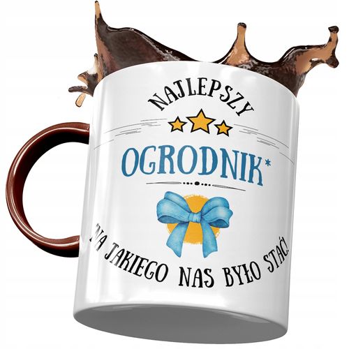 Kubek Bordowy Dla Ogrodnika Najlepszy Ogrodnik Z Nadrukiem Ze Zdjęciem na Arena.pl