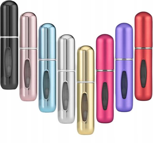 8x Atomizer Podróżny 5ml Butelka na Perfumy Flakon Fiolka Zestaw Dozownik na Arena.pl