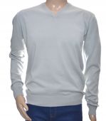 Sweter męski z kaszmiru i wełny merynosów kaszmirowy w szpic XXL 2XL 213