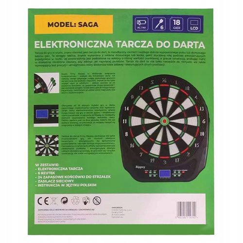DART TARCZA ELEKTRONICZNA DO GRY W RZUTKI SAGA na Arena.pl