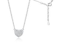 Rodowany srebrny naszyjnik serce serduszko cyrkonia cyrkonie celebrytka srebro 925 Z1768N
