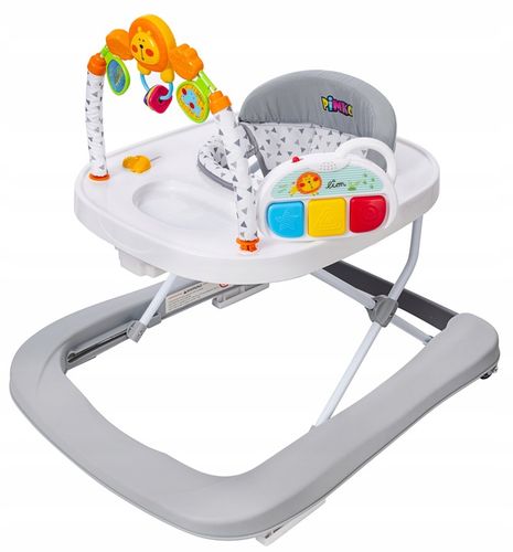 SimplyGo CHODZIK DLA DZIECKA INTERAKTYWNY PCHACZ CHODAK ZE STOLIKIEM SZARY na Arena.pl