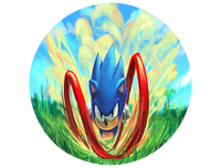 Opłatek na tort Sonic