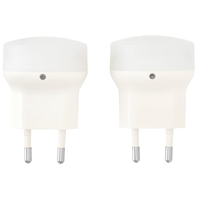 Lampka Nocna LED z Czujnikiem Zmierzchu Biała 2 sztuki IKEA MÖRKRAEDD