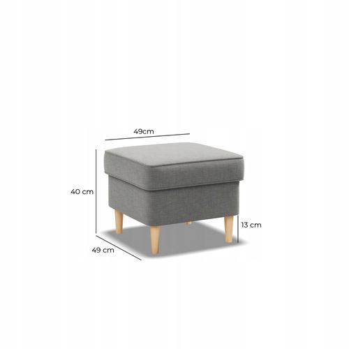 PUFA PODNÓŻEK CIEMNY SZARY do Fotela USZAK 50x50 PUF na Arena.pl