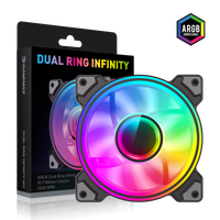 Gamemax Wentylator Obudowy DUAL RING INFINITY Czarny 120 mm