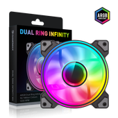 Gamemax Wentylator Obudowy DUAL RING INFINITY Czarny 120 mm