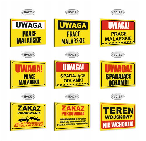 Tabliczka znak informacyjny dibond20X15 UWAGA WYKOPY na Arena.pl