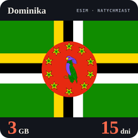 Karta eSIM Internet Dominika 3 GB na 15 dni - bez rejestracji