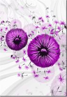 100 70CM OBRAZ PŁÓTNO FIOLETOWE DMUCHAWCE 4 PŁÓTNO RAMA