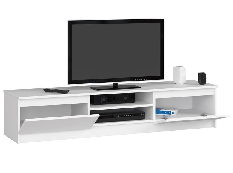 SZAFKA RTV 160 cm 2D 1P BIAŁA zdjęcie 2