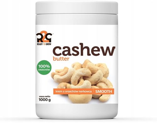 R2G Masło z Orzechów Nerkowca Nerkowiec Cashew 100% Orzechowe Smooth 1kg na Arena.pl
