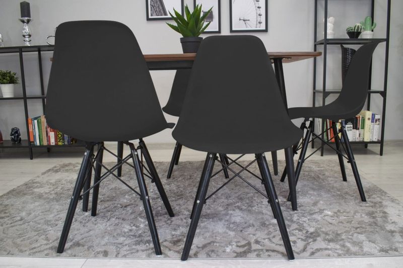 Krzesło OSAKA czarne / nogi czarne x 4 zdjęcie 11