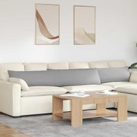Poduszki na sofę 2 pcs Szary chmur 200 x 40 cm tkanina
