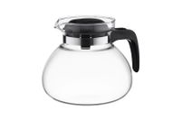 Dzbanek szklany żaroodporny z przykrywką do herbaty kawy GRETA 1,7 l czarny