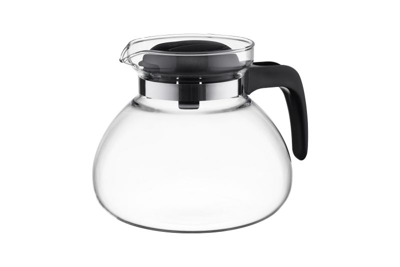 Dzbanek szklany żaroodporny z przykrywką do herbaty kawy GRETA 1,7 l czarny zdjęcie 1