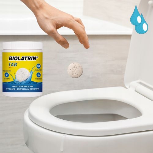 Bakterie silne tabletki do szamba +tłuszcze 30 tab biopreparat rok + 3 na Arena.pl