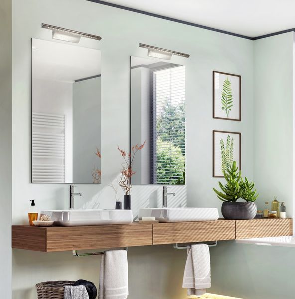 Forte LED 3 kinkiet 7W LED rurka trójkątna z wyłącznikiem satyna zdjęcie 3