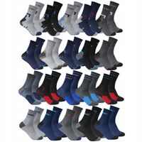 SKARPETY męskie SKARPETKI bawełniane SPORTOWE ~ 39-42 ZESTAW 20 par skarpet