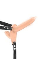 double strap on vibrating flesh strap on dildo