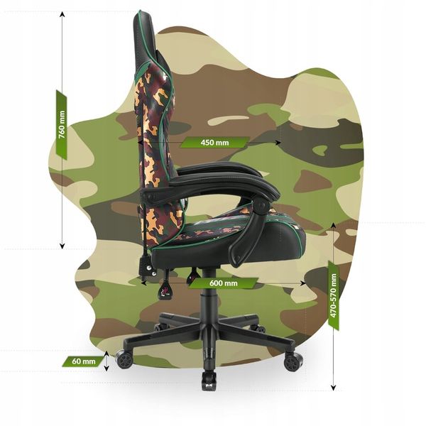 FOTEL GAMINGOWY DLA GRACZA BIUROWY HELL'S zdjęcie 2