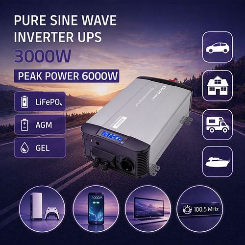 Qoltec Przetwornica 12V/230V 3000W UPS na Arena.pl