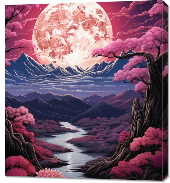 Obraz 90x100cm Różowa Kraina Marzeń zdjęcie 1
