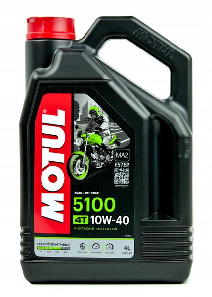 Olej MOTUL 5100, 10W40, Ester 4T MA2 - 4L zdjęcie 1