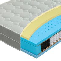 Materac 90x200 AIRY HYBRID VISCO marki PAN MATERAC pokrowiec Silver Visco