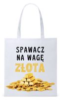 Dla Spawacza Prezent Torba Eco Biała Shopper Z Nadrukiem Ze Zdjęciem