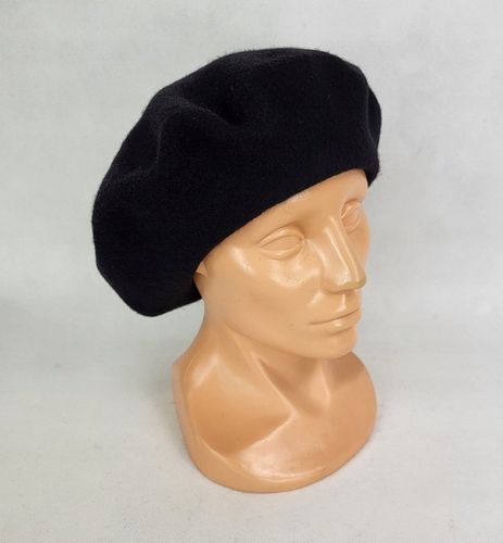 96 Klasyczny BERET FEZKO CZARNY rozm. 11,5 (duży) na Arena.pl