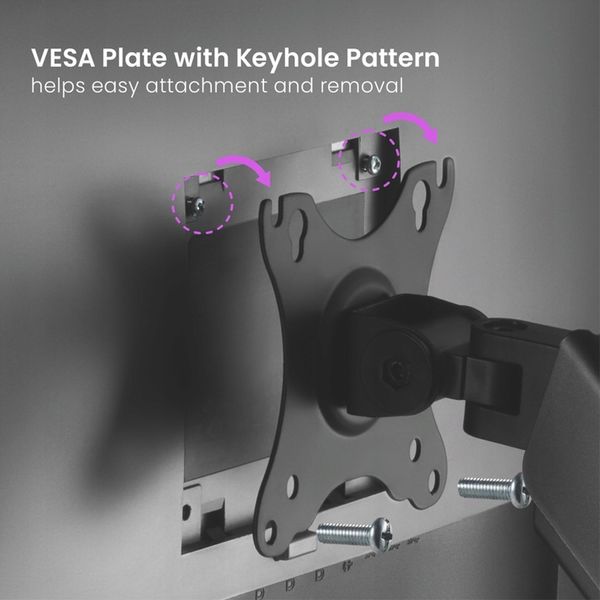 Funkcjonalne Ścienne sprężynowe ramię na dwa monitory SPA-WG112 regulowany zdjęcie 5