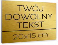 TABLICZKA INFORMACYJNA TWÓJ WŁASNY TEKST LOGO