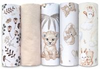 PIELUCHA pieluszka FLANELOWA 5-PAK ZESTAW 5 SZTUK kolorowe grube z FLANELI