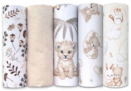 PIELUCHA pieluszka FLANELOWA 5-PAK ZESTAW 5 SZTUK kolorowe grube z FLANELI na Arena.pl