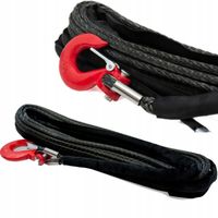 Lina syntetyczna 25m 8mm + HAK 9000-10000lbs DRAGON WINCH Premium